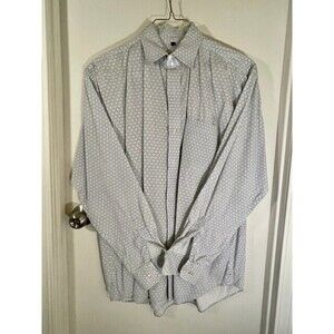 Mens Rafter C Long Sleeve Button Up Large Shirt, 98% Cotton 2% Spandex